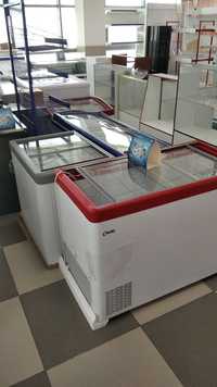 Морозильные лари витрины стеклянные для магазина морозилки