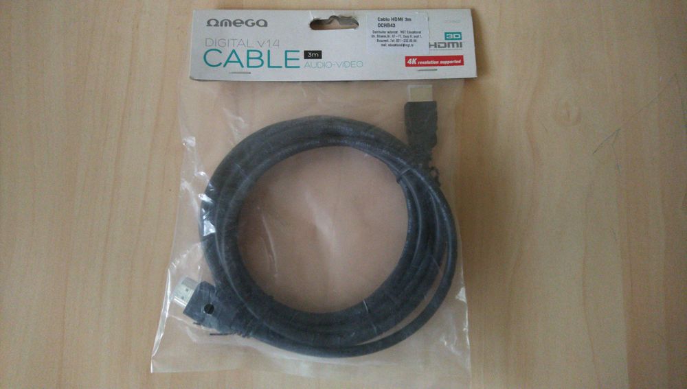 Cablu HDMI v1.4 4K sigilat (3m)