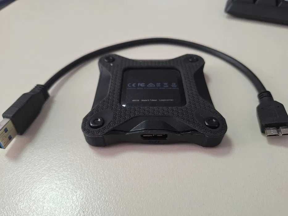 SSD rugged extern ADATA Durable SD600Q, 480GB USB 3.1, Negru