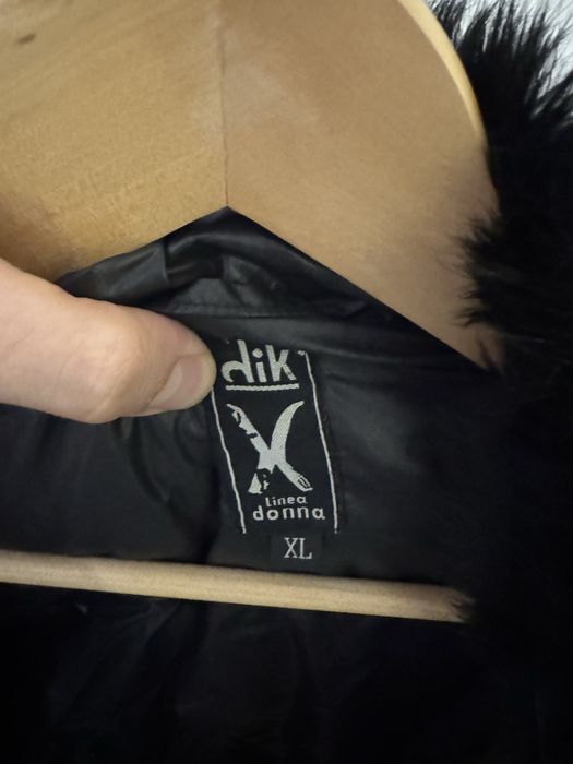 Geaca cu puf si blanita de iepure