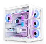 Carcasa Pro Gaming ELITE White, Cube Tower, ATX, fara sursa, 7x ARGB