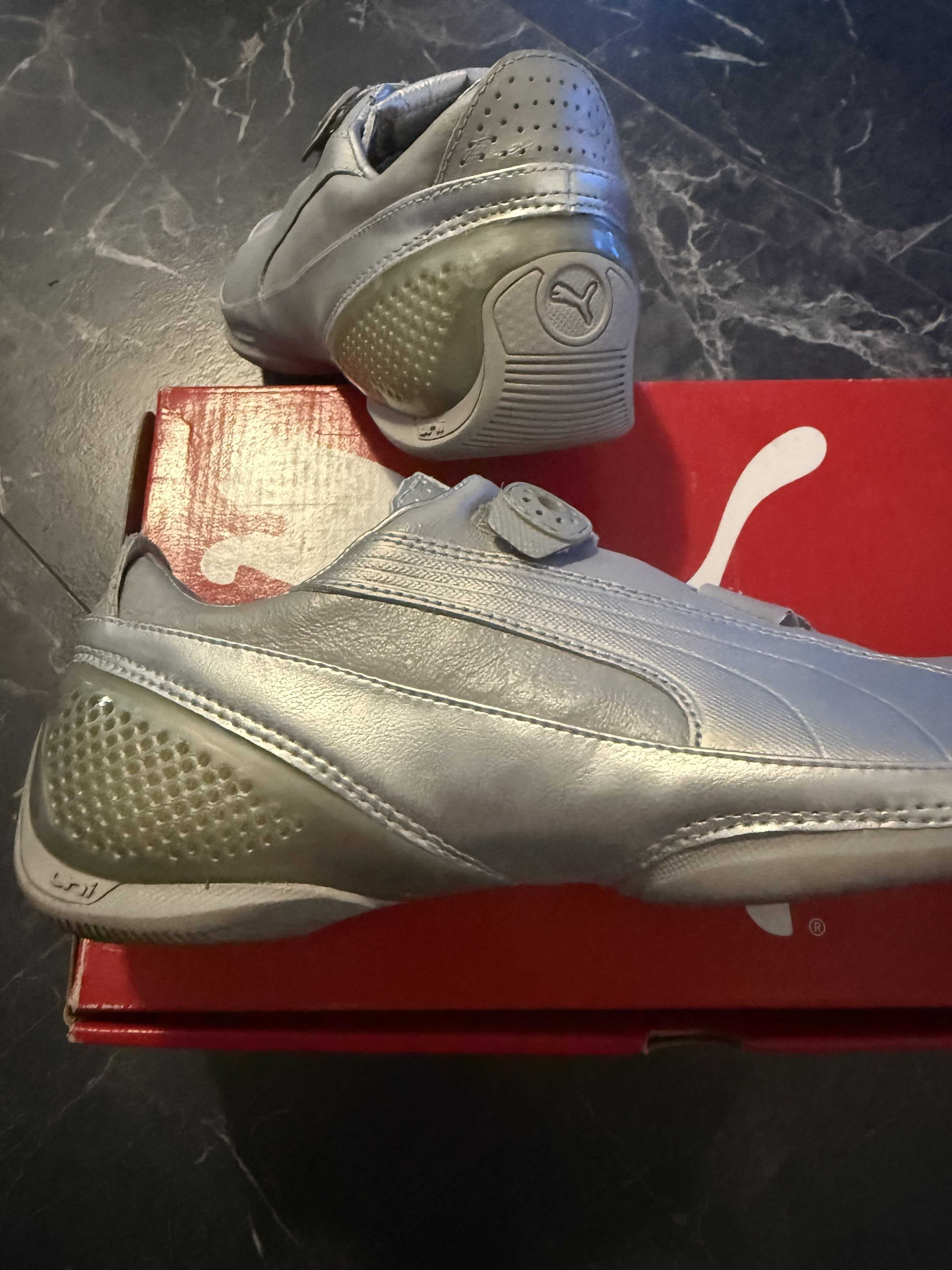 Puma Furio L Velcro Silver от естествена кожа
