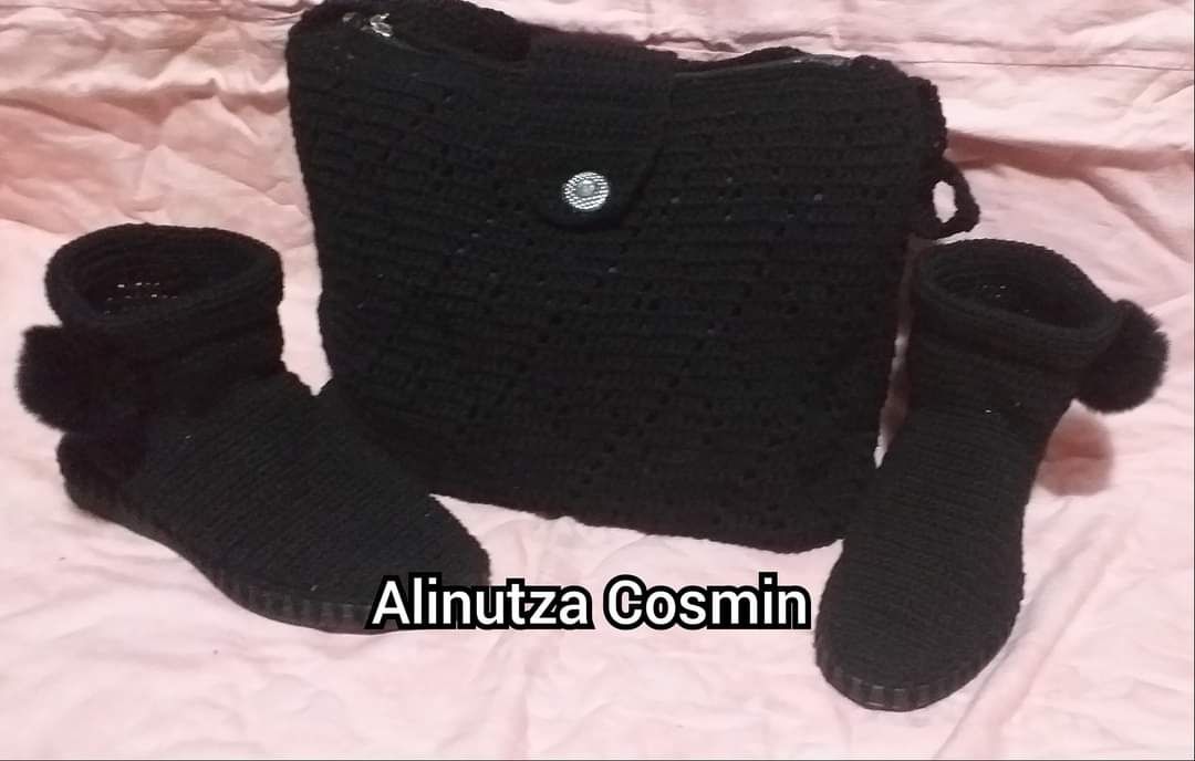 Top vara, cizme, set botez, geanta croșetate lucrate manual