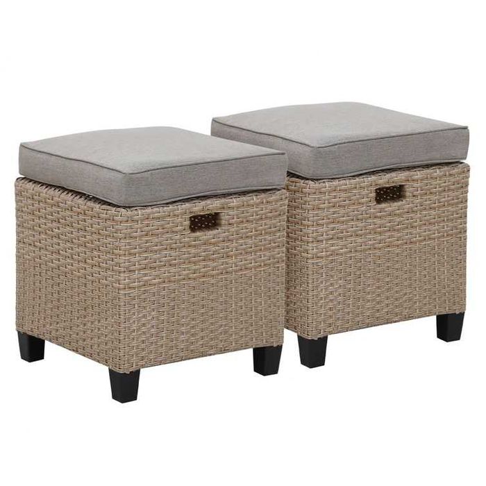 Set mobilier de gradina/terasa 2 fotolii canapea 2 taburete și masa