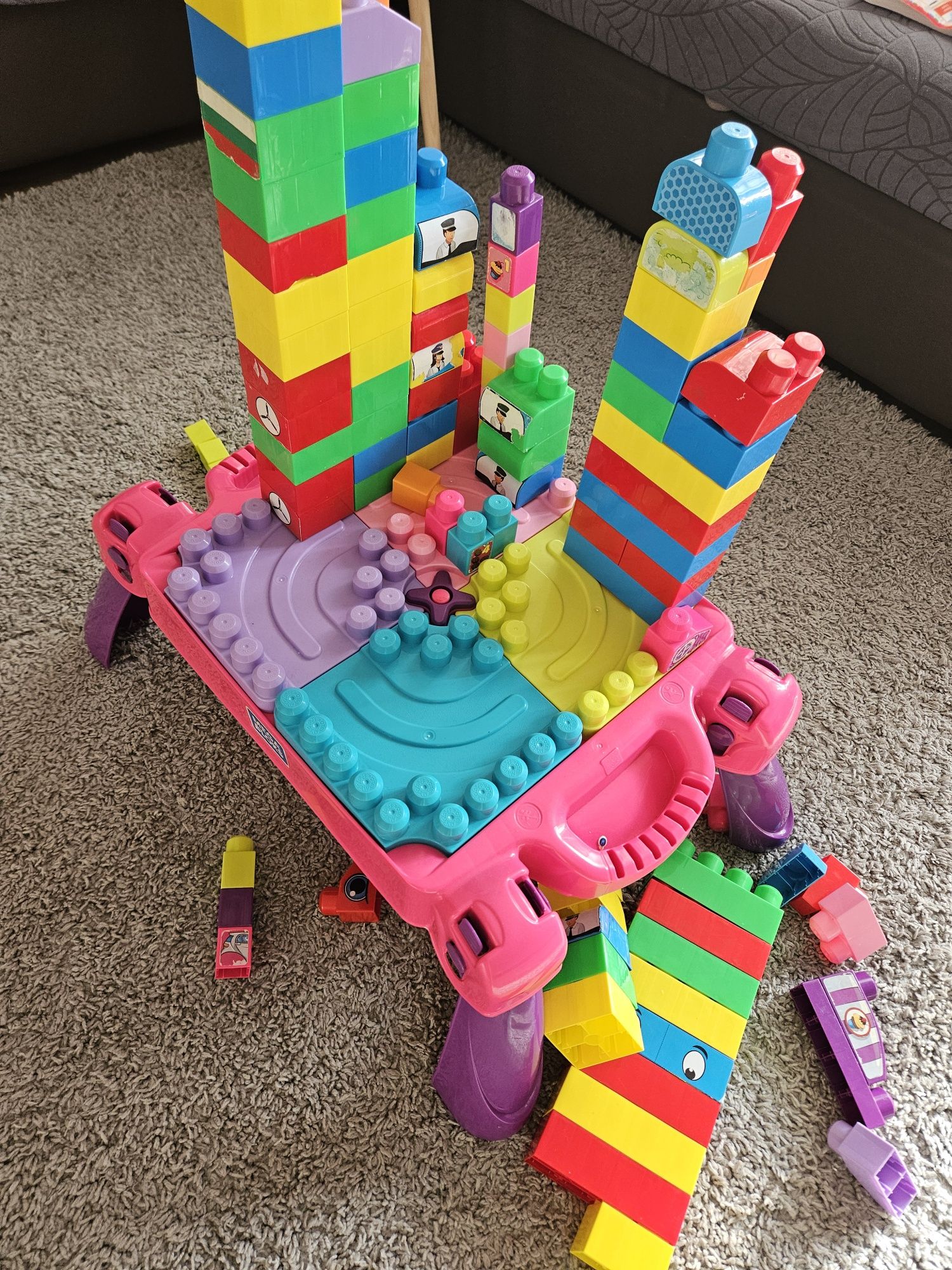 Конструктор с маса, Mega bloks, Fisher price, +125 елементи