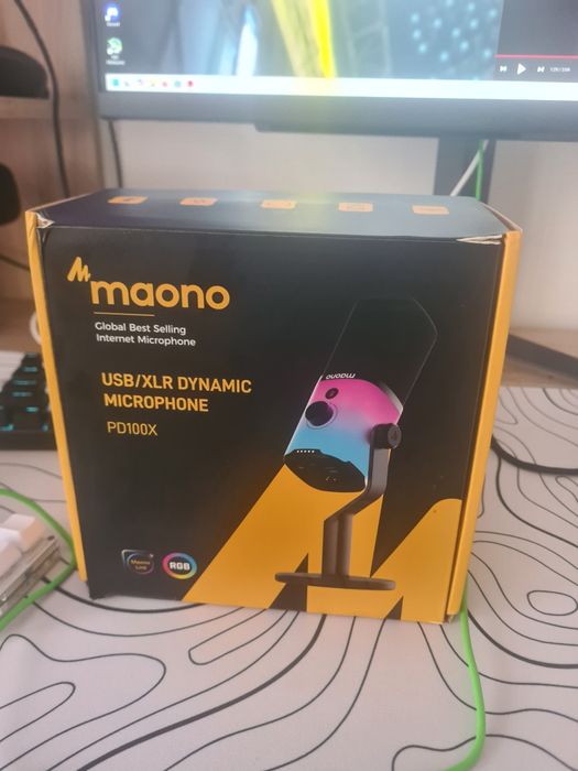 Microfon Podcast/Gaming Maono PD100X Alb
