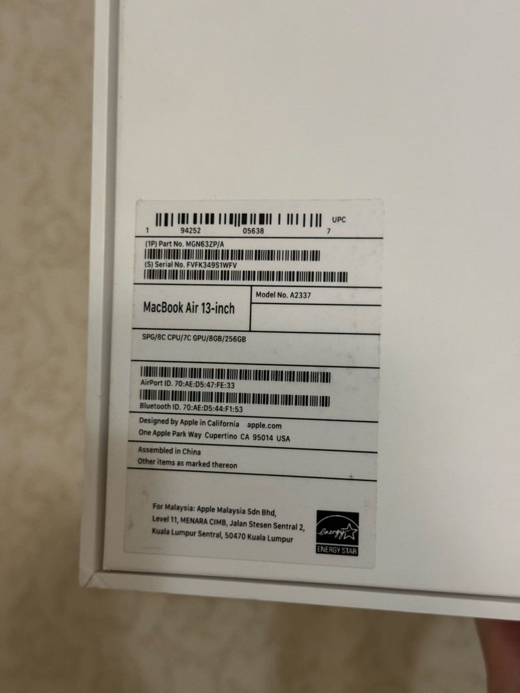 Macbook m1  (256gb)