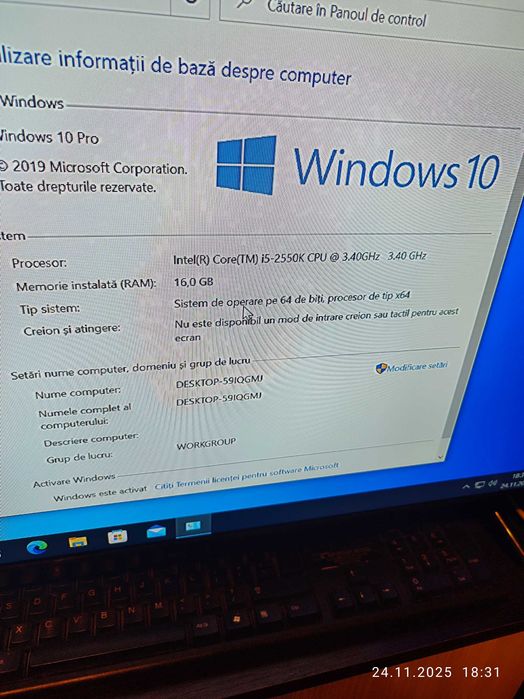 Unitate PC Gaming I5 2550K, 16gb ram, SSD  + HDD GT 1030 CSGO FIFA
