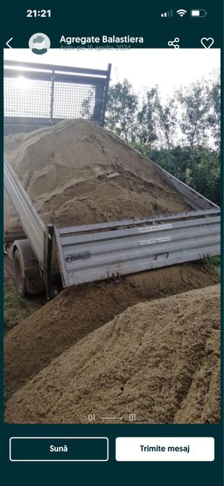 Nisip, pamant vegetal de vanzare