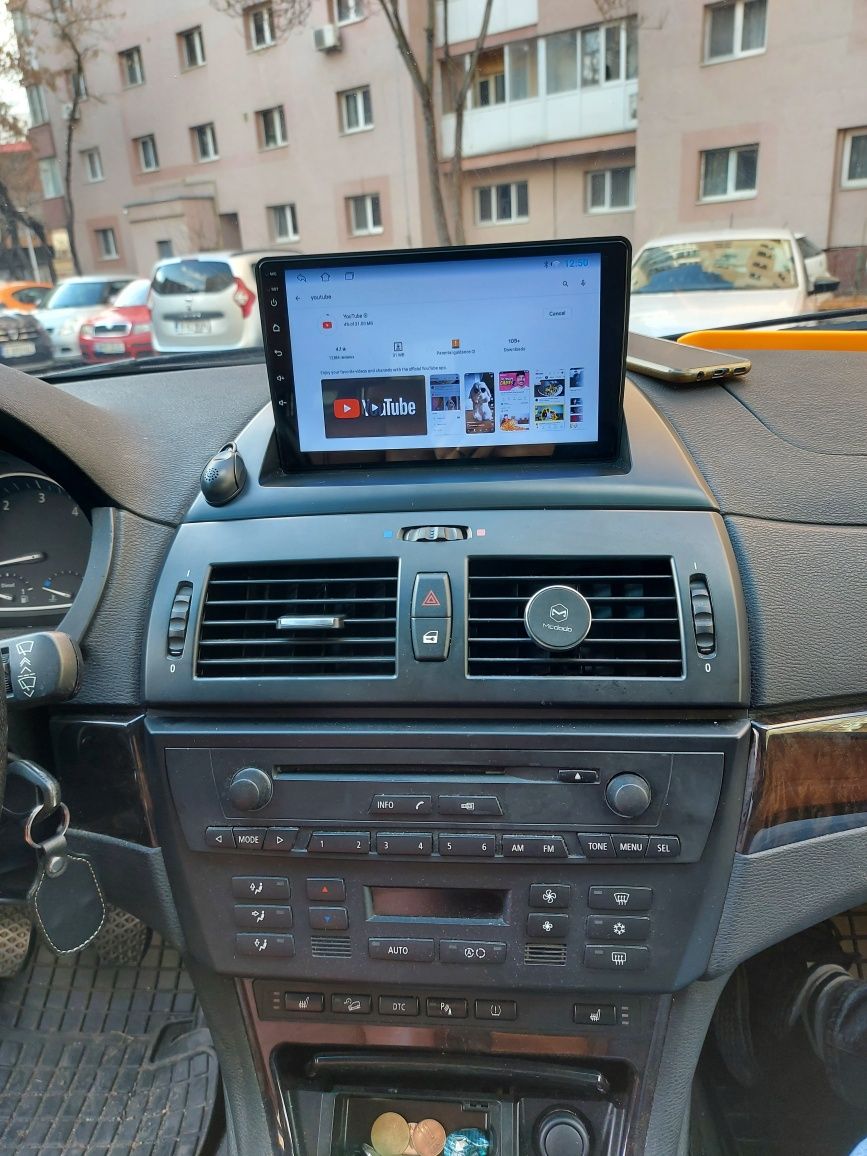 Navigatie Android BMW X3 e83 Waze YouTube GPS USB casetofon