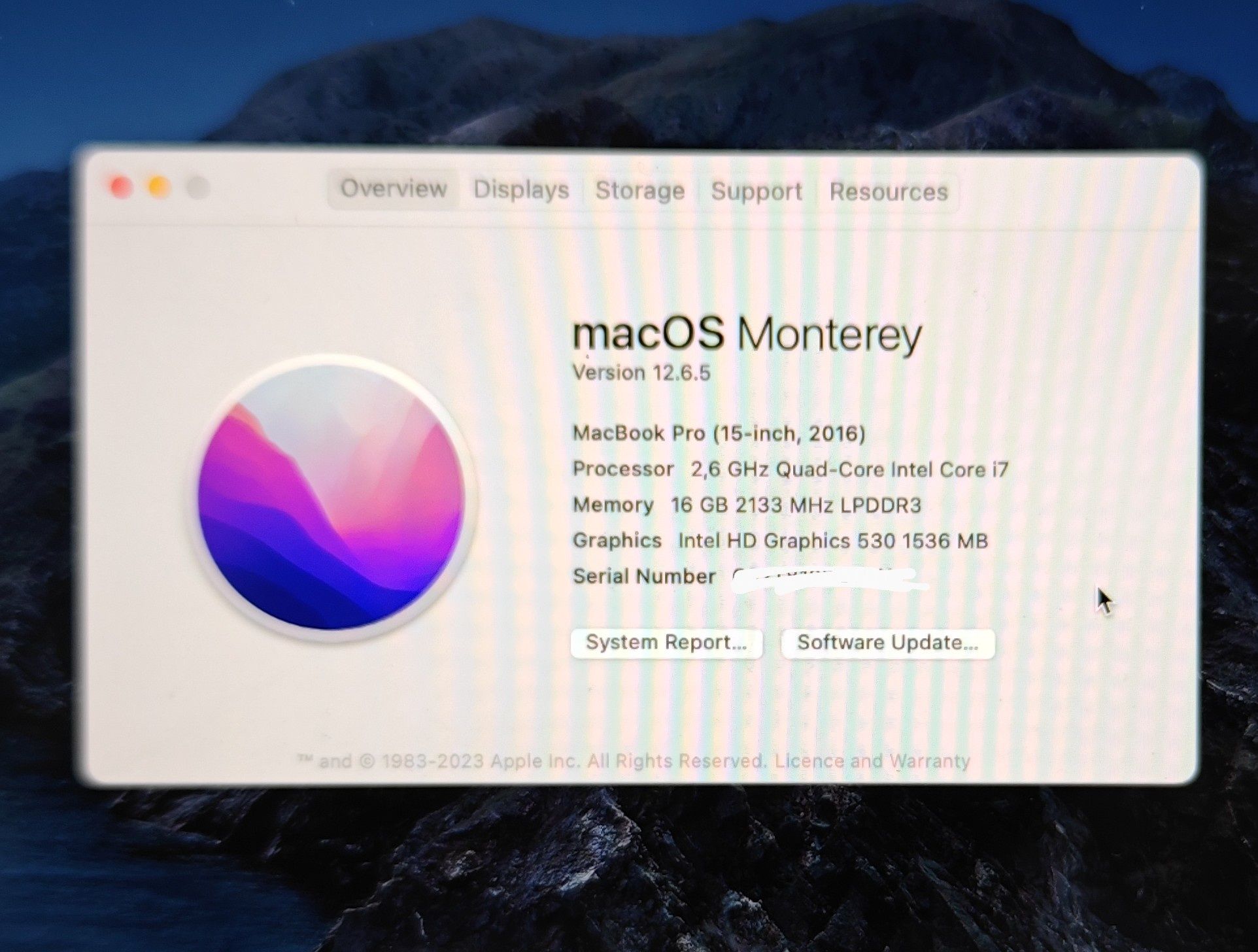 Mac Book Pro 15-inch 2016 / 16GB / 512GB SSD / Core i7