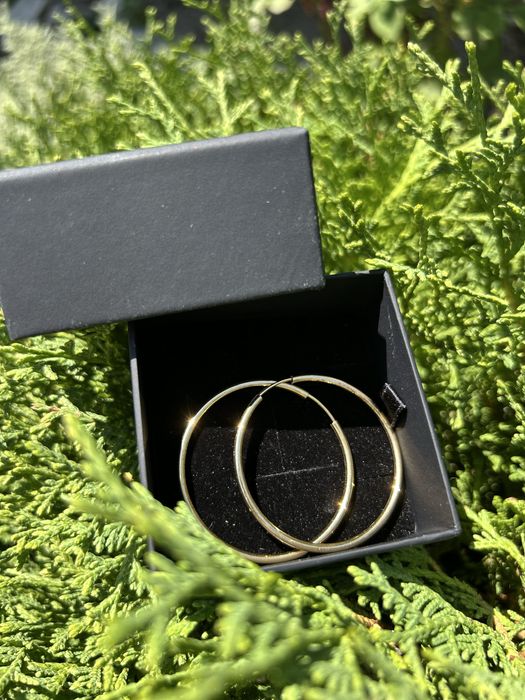 Сребърни обеци със златно покритие