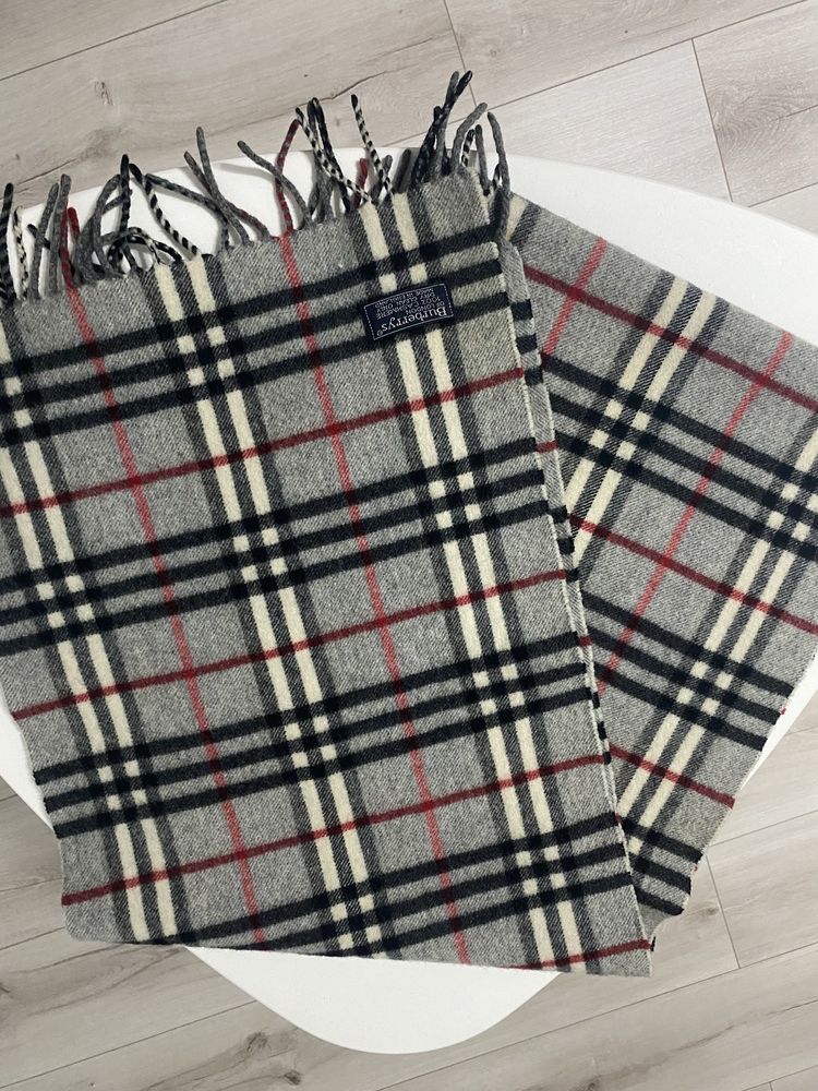 Шарф Burberry Dark Grey Check Cashmere