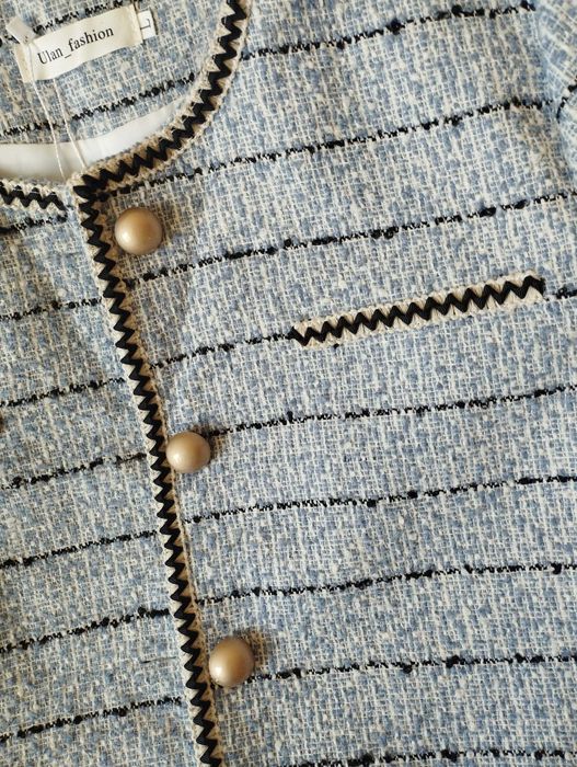 Твидовый пиджак в стиле Шанель  tvid kostyum