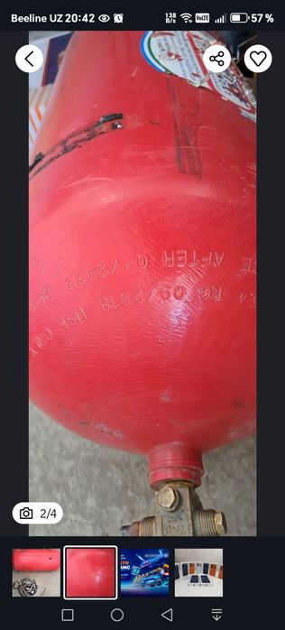 Metan ballon 100 litrli Shaffof balon