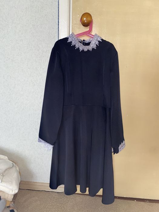 Сарафан школьный синий