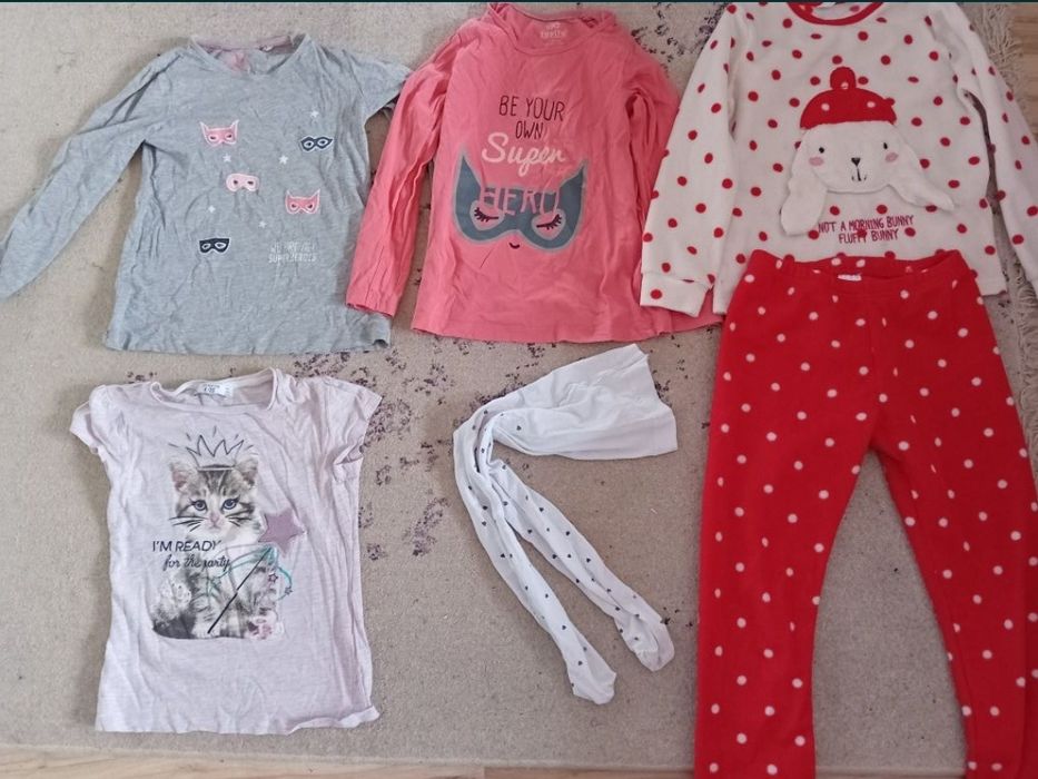 lot set pijama penti bluze tricou 110 116 5 6 ani h&m terranova bluza