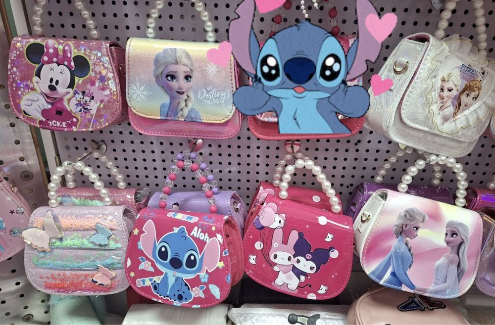 Чанта на Стич и Лило/Елза и Анна/Мини Маус/Кити Куроми/Stitch/Frozen