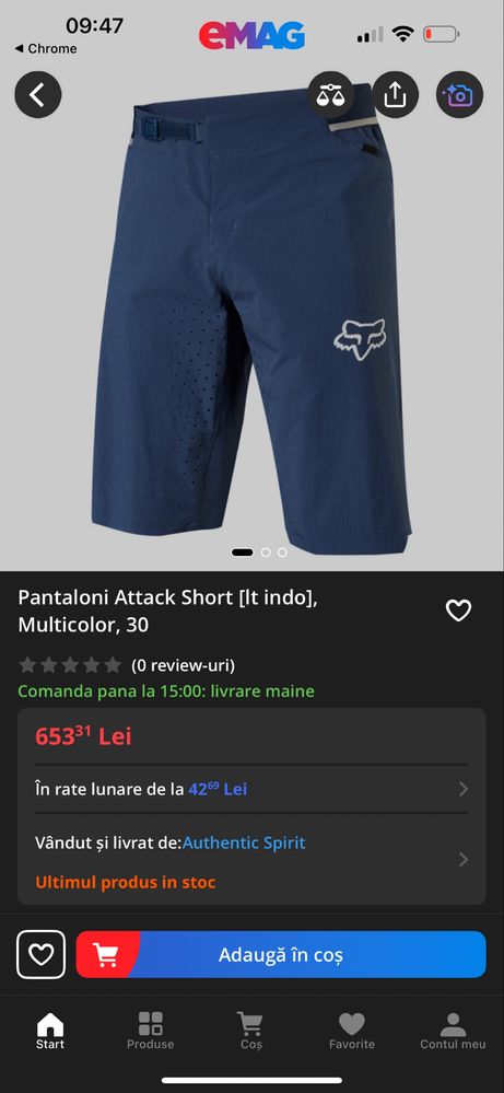 Vand pantaloni scurti FOX