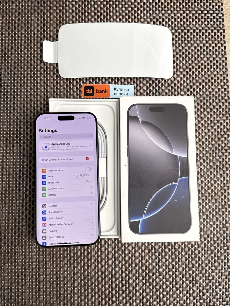 НОВ! *ЛИЗИНГ* iPhone 16 Pro Max 256Gb Black Titanium / Гаранция