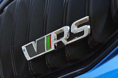 Emblema VRS grila fata sau spate Skoda, Negru, Chrom, Rosu