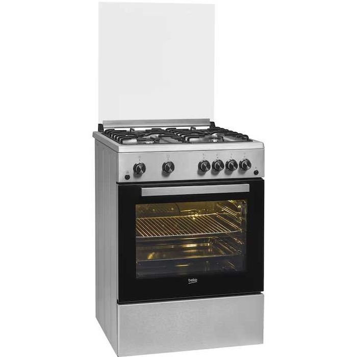 Aragaz Beko FSGT62110DXO 4 arzatoare aprindere grill rotisor 60cm Inox