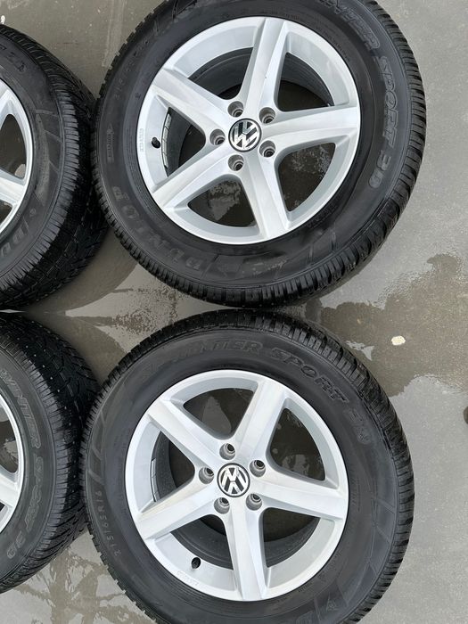 Jante originale VW (Volkswagen) pe 16 cu anvelope de iarna "ASPEN"