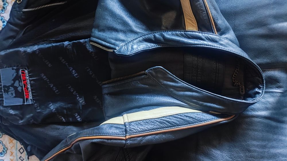 Geaca piele ideala moto marime L Roundtree and Yorke stare foarte buna