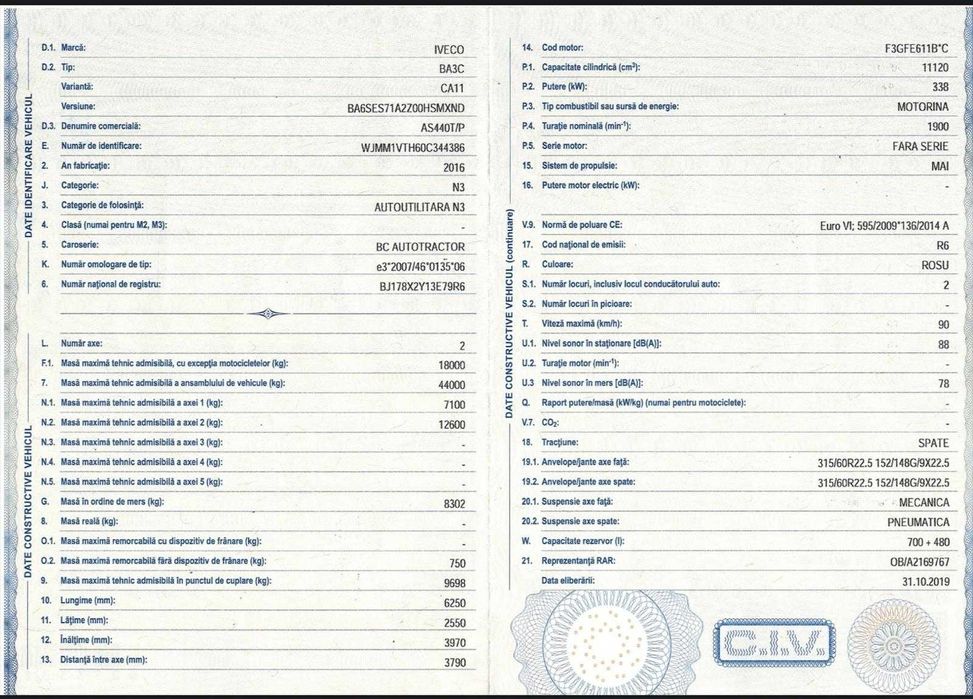 IVECO 2016 Euro 6