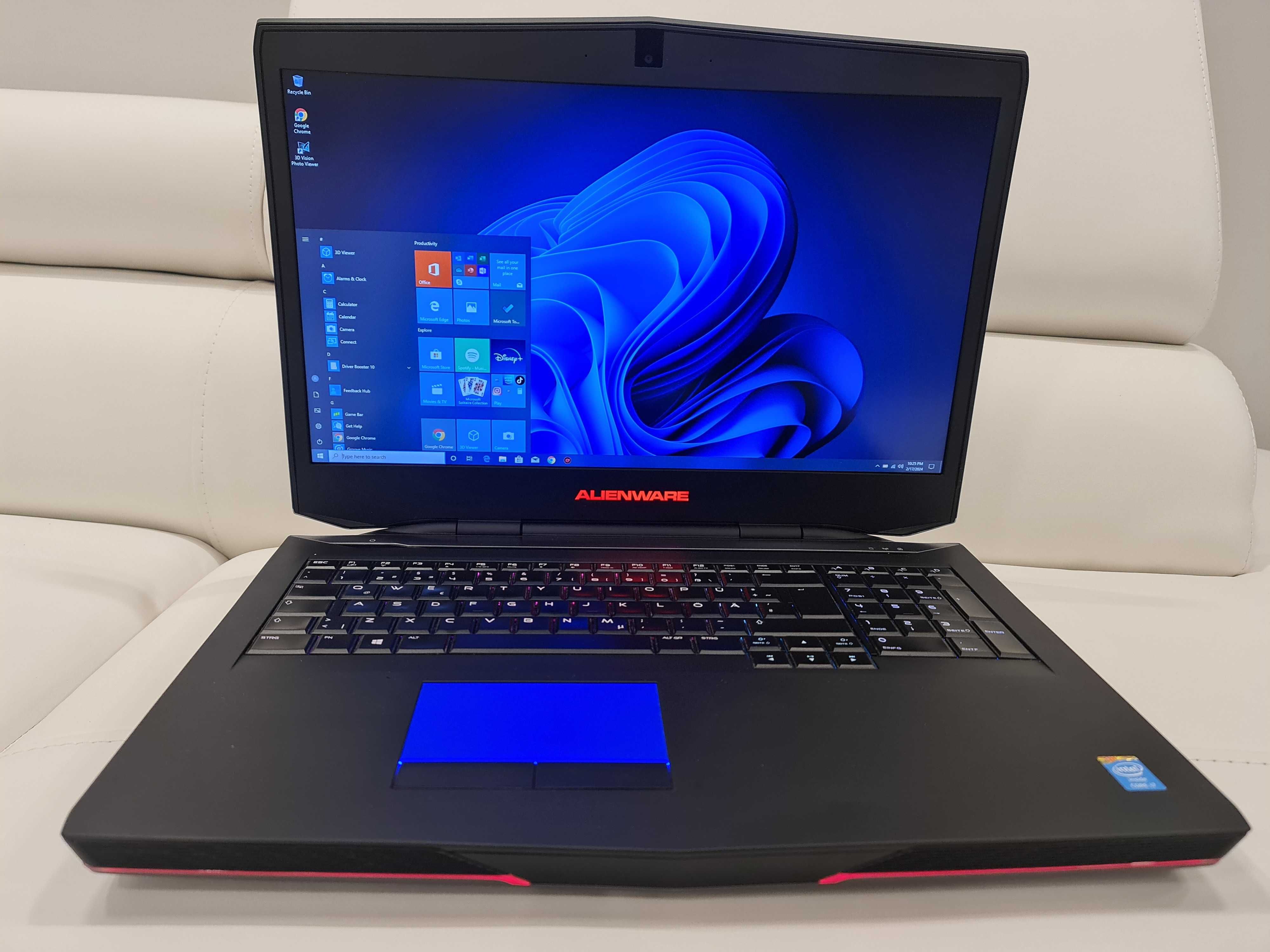 Laptop gaming ALIENWARE ,intel core i7 ,video 4GB GTX ,ram 16 gb, 17,3