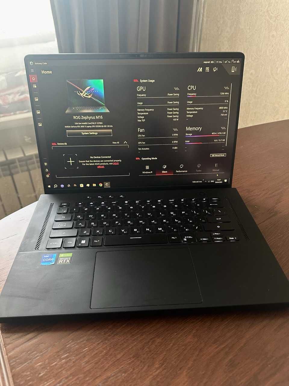 Asus Rog Zephyrus M16 для игр и работы продается