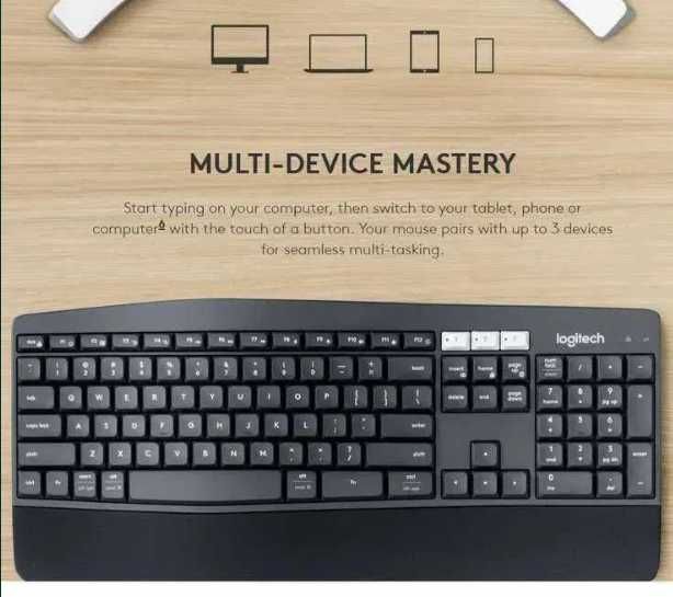 Tastatura Logitech Multi Device bluetooth, wireless K850, Casti Lenovo