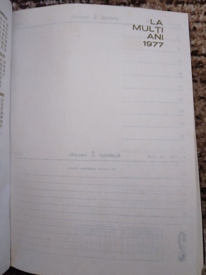 Vând Agenda birou din anul 1977