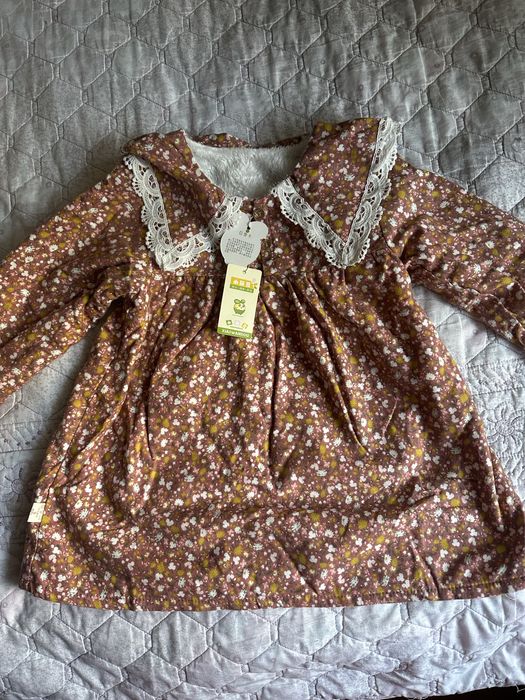 Платье на девочку теплое