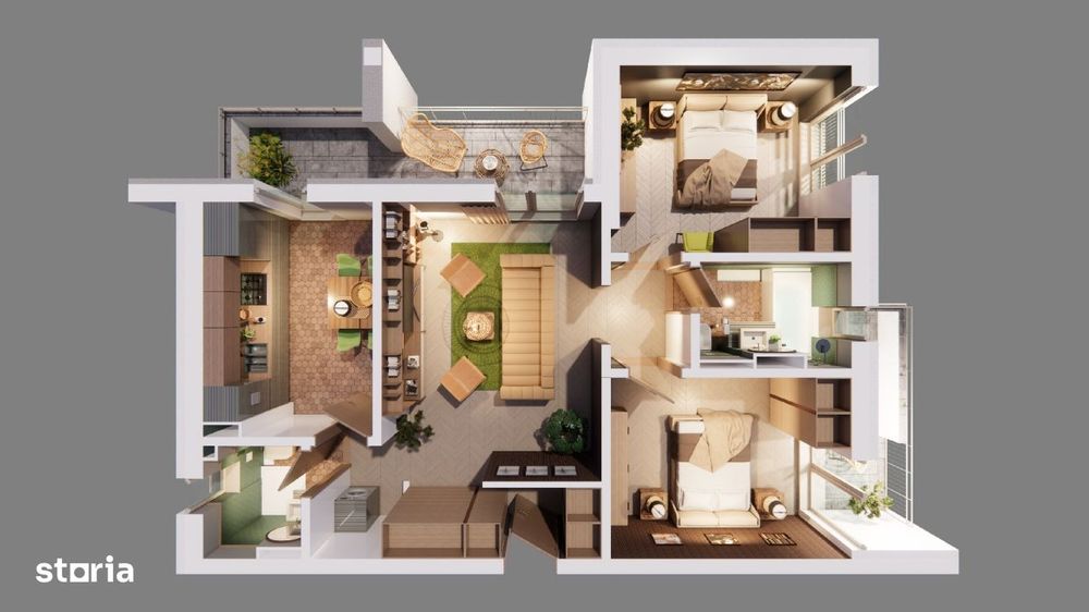 Apartament 3 camere Faza 3 Romanescu Park Residence