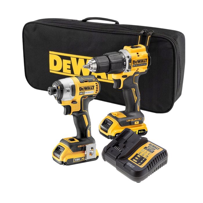 DeWALT Винтоверт DCD100 + Импакт DCF887 + 2бр Бат, Зарядно и Чанта