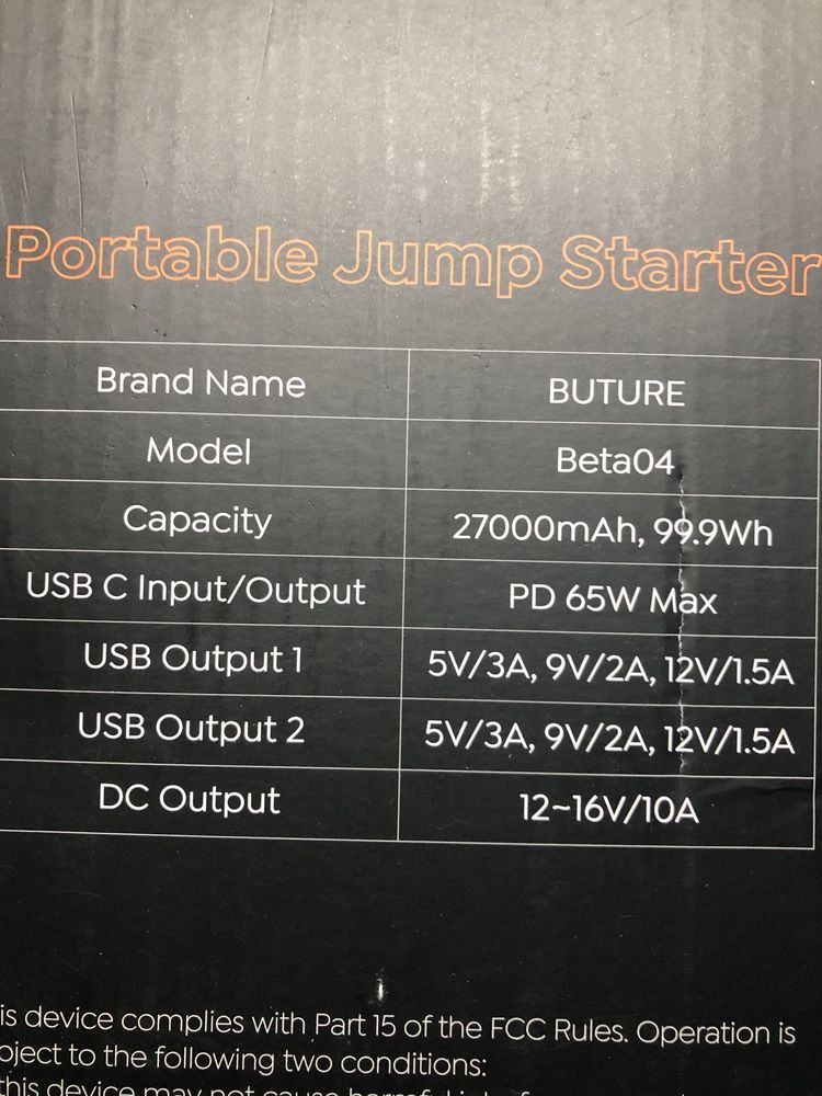 Дигитален Buture Jump Starter джъмп стартер 6000A бустер, стартер