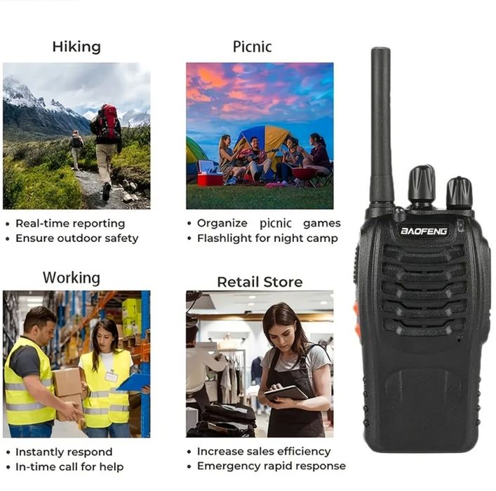 Stații emisie recepție până la 4km Set Stații Radio 16 canale