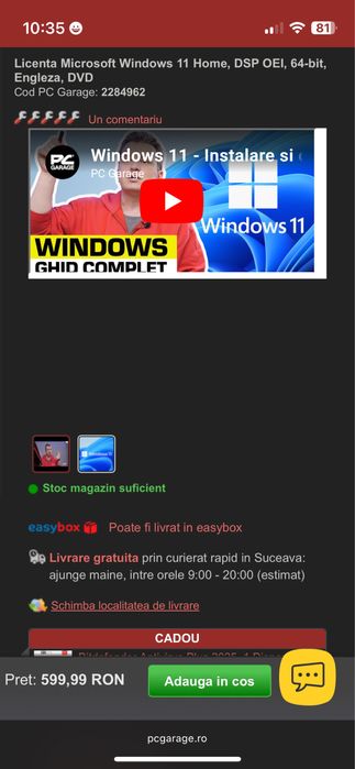 Licenta Microsoft Windows 11 Home, DSP OEI DVD