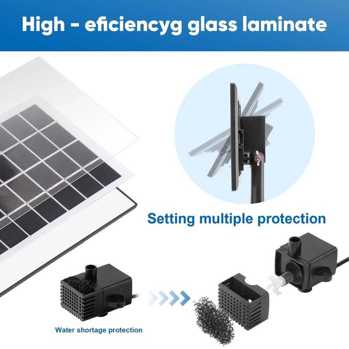 Pompă solară pentru fântână LESOLEIL, pompă solară de apă