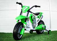 Motocicleta electrica copii 3-6 ani Go BJH022 cu roti ajutatoare Verde