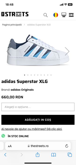 Adidas Superstar XLG marimea 44 si 2/3