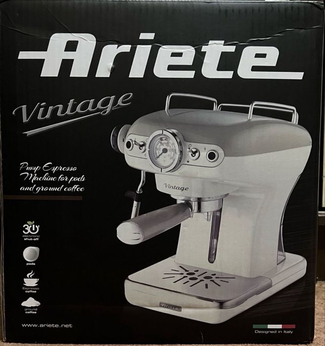 Espressor manual Ariete vintage, culoare bej, presiune 15 Bari