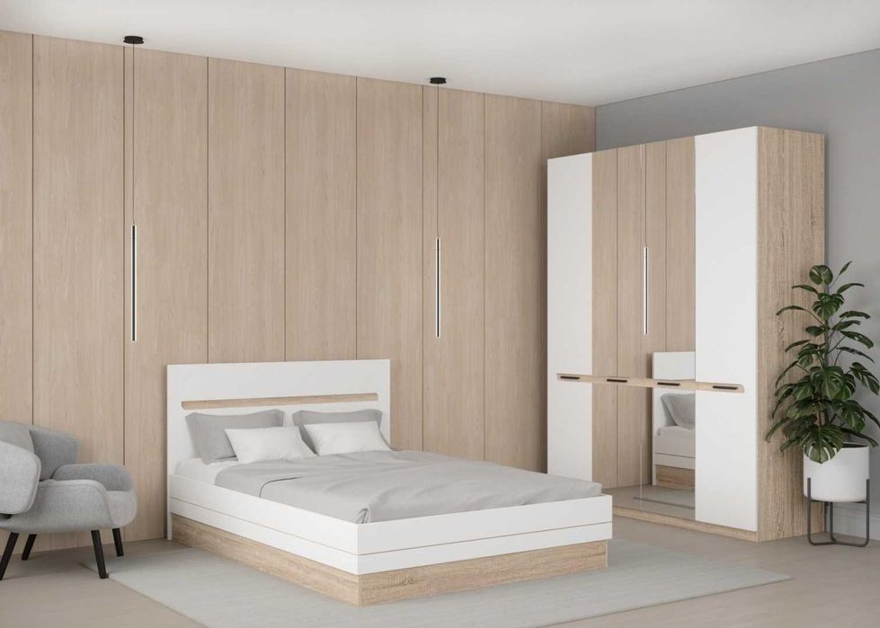 Спальный гарнитур, Мебель для спальни, Гарнитур, Кровать, Комод, Шкаф