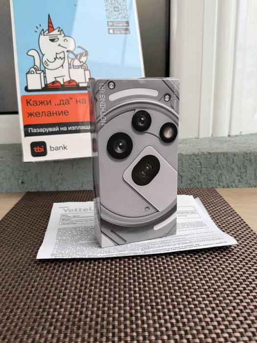 НОВ! 36мес Гар Nothing Phone 3a PRO Лизинг от 23лв/м 12/256gb grey сив