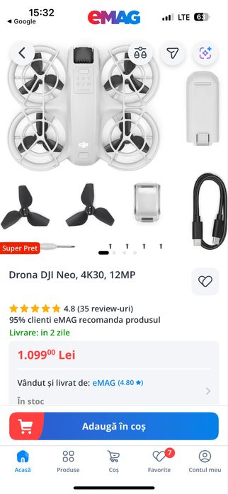 Drona DJI NEO sigilat