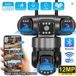 3 camere video in 1 pentru exterior, 12 MP 6K, PRODUS NOU