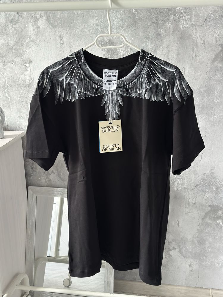 Tricou Marcelo Burlon black grey Premium