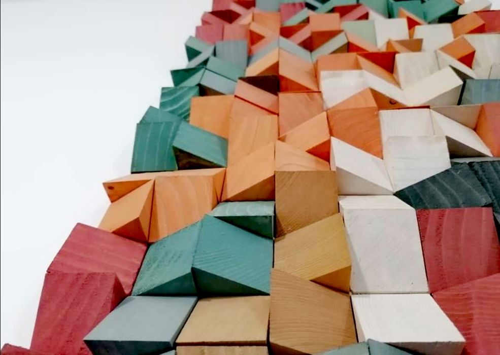 Дизайнерско пано за стена от дърво