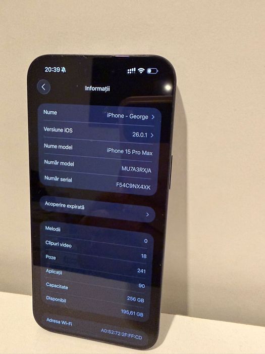 Iphone 15 pro max 256gb - ca nou